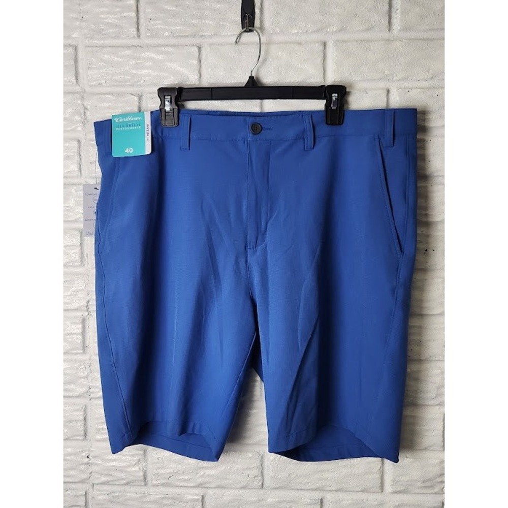 Caribbean Isle Breeze shorts Men's size 40 x 9" Roundtree & Yorke Blue NWT